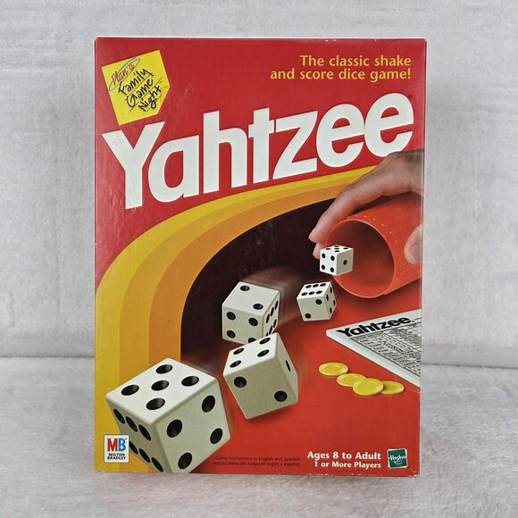 Other - Vintage 1998 Yahtzee Dice Game Milton Bradley Complete With Score Pads